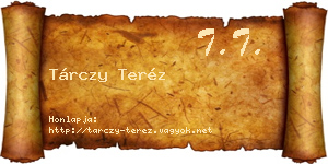 Tárczy Teréz névjegykártya